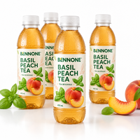 HALAL gecertificeerde private label ijsthee dranken, koolzuurhoudende thee in flessen van 350 ml, flexibele minimale bestelhoeveelheid, BENNONE OEM China fabriek