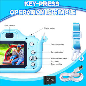 Cámara Digital para Niños X2, CCD, Video Full HD + SD32G, Lente Dual, Diseño de Astronauta, Pantalla de 2 Pulgadas, Mini Cámara Portátil de Juguete para Niños - Product Image 6
