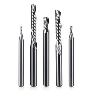 מקדח כרסום CNC מסגסוגת טונגסטן קובלט HOZLY 3A 3.175-6 מ\\\"מ, חיתוך ספירלי למטה, חליל אחד, ODM OEM 30 הליקס HRC55 - Product Image 3