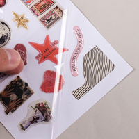 Hojas de pegatinas personalizadas A6 Kiss Cut con cúpula de resina 3D, impresión de pegatinas epoxi 3D con cúpula para decoración de fundas de teléfono