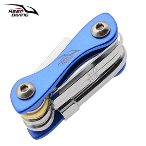 Juego de herramientas de reparación mini 8 en 1 de acero inoxidable 420 para mantenimiento y ajuste de cilindros BCD de equipo de buceo, uso en exteriores - Product Image 3