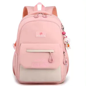 حقيبة ظهر جديدة للبنات، حقيبة طلاب المدرسة الابتدائية، عمر 8-14 سنة، حقيبة الكتب للاطفال باللون الوردي، شنط اطفال للمراهقات