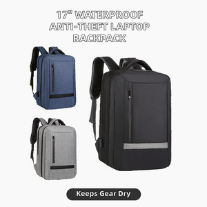 Mochila para Portátil de 17 Pulgadas, Económica, Impermeable, de Lona, Anti-robo, con Cierre de Cremallera USB, Diseño de Letras, Forro de Poliéster, Unisex - Product Image 2