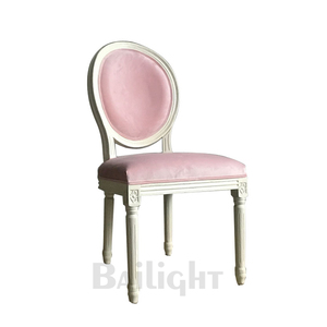 Hot Selling High Quality Vintage Furniture <strong>pink</strong> Banquet Dining <strong>Chair</strong>/wood <strong>Chair</strong> - Product Image 1