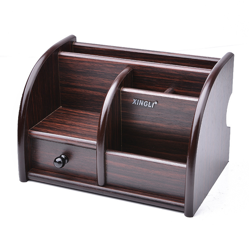 Hot Selling School Wood Storage Pen Holder Desktop Organizer Box Wooden Pen Holder