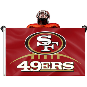 Drapeau de football NFL personnalisé 3x5 pieds avec de nombreux designs, drapeaux des Niners de San Francisco 49ers - Product Image 4