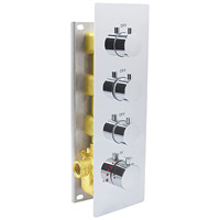 Robinet mélangeur thermostatique professionnel en laiton à 3 voies, kit de robinetterie de salle de bain avec déviateur de douche à 3 fonctions