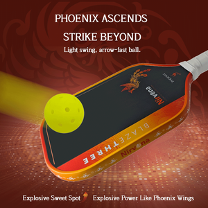 Raquette de pickleball thermoformée Phoenix <span class=keywords><strong>Nirvana</strong></span> 16 mm Gen 5, fibre de carbone Toray T700, noyau interne EPP vortex, approuvée USAPA UPA-A - Product Image 4