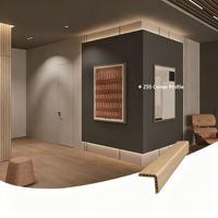 Connecteur d'angle creux Z55 moderne personnalisable en fibre de bois de bambou avec surface efficace de 50 mm pour les murs d'hôtels et de salons