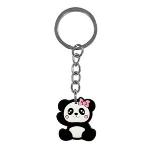 Ensemble de porte-clés en PVC Panda mignon Porte-clés assortis de dessins animés Panda Porte-clés sur le thème des animaux pour les enfants amoureux du panda - Product Image 3
