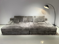 Canapé de sol modulaire Cloud Couc à assise extra profonde, faible MOQ, emballé sous vide pour l'expédition internationale
