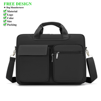 Nueva Bolsa para Portátil Hecha de Tela Oxford, Múltiples Bolsillos, Gran Capacidad, Correa para el Hombro, Maletín Unisex