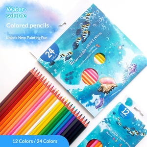 Set di 12/24 Matite Colorate in Confezione di Legno per Scuola, Ufficio, Disegno e Scrittura - Product Image 2