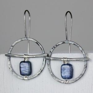 Orecchini a Cerchio Martellati Vintage da Donna, Design a Filo Intrecciato, Grandi Orecchini Pendenti a Cerchio, Gioielli alla Moda - Product Image 5