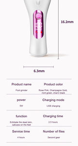 Outils de pédicure électrique MRY Lime à talons pour le soin des pieds Machine à <span class=keywords><strong>nettoyer</strong></span> les peaux mortes fissurées - Product Image 6