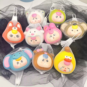 Cute Cartoon Animal Stress Relief Toys in Mesh <b>Net</b> Bags for Kids 2-4 Years Unisex <b>Plastic</b> Fidget Toys - Product Image 1