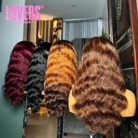 Wig Rambut Asli Tanpa Lem, Full HD Lace Frontal, untuk Wanita Kulit Hitam, 40 Inch, 13x6 HD Human Hair Lace Front Wig