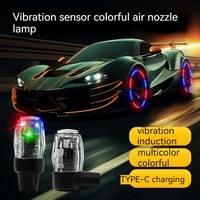 Lumière de valve pour voiture et moto avec LED à induction vibratoire couleur RGB, ajustement universel
