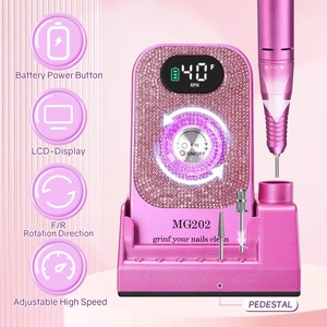 Machine à percer les ongles professionnelle 40000 tr/min, perceuse électrique sans fil pour ongles, ponceuse à ongles avec diamant, outils professionnels pour le nail art - Product Image 1