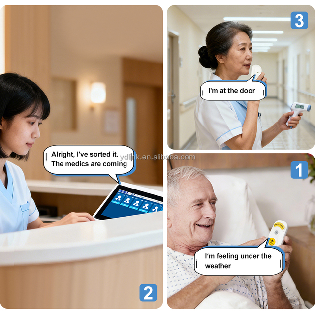 Hot Sale Long Battery Life Paging System Long Distance Wireless Intercom System for Sanatorium