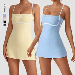Jupe de sport personnalisée avec logo pour femme, idéale pour le fitness, le tennis, le yoga, le baseball, la course à pied, avec coussinet de poitrine intégré - Product Image 1