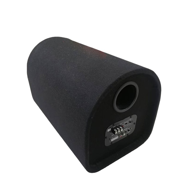 8-Inch Active Bass Tube Car Audio Subwoofer with DC 12V Single Coil 300W RMS for Automobile Audio Enhancement