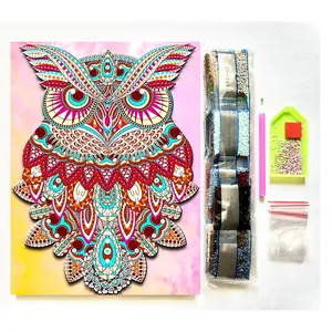 Customized Factory Supply 5D DIY gift hot selling Owl AB Resin diamond painting kits decor wall art for kids and family