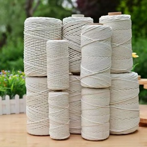 Nhà Máy Trực Tiếp-Cung Cấp 100M Macrame Dây 4-6Mm Màu Sắc Tự Nhiên Bông Sợi Dây Thừng Sợi Dây Thừng Sợi Dây Thừng Cho DIY Craft Đan Và Trang Trí - Product Image 2