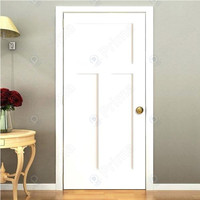 Prima Bois Massif Interne Simple Blanc Français Chambre à coucher Cuisine Portes Intérieures Prépeintes pour Maison