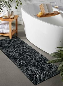 2x10 marocchino <span class=keywords><strong>nero</strong></span> cucina Runner <span class=keywords><strong>tappeto</strong></span> antiscivolo bohémien morbido bagno buttino <span class=keywords><strong>tappeto</strong></span> geometrico lavabile per ingresso - Product Image 6