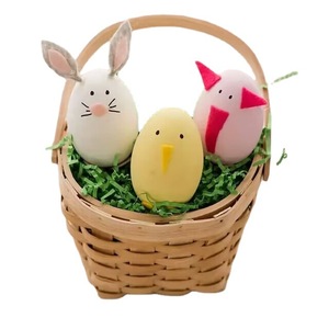 Huevos de Pascua artesanales de madera de haya, decoración hecha a mano para niños, pintura para uso en interiores - Product Image 5