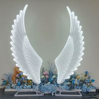 Ailes d'ange lumineuses LED colorées pour scène de mariage, ailes colorées pour proposition de mariage, décoration volante