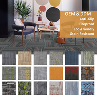 Dalles de moquette emboîtables en bitume PP épais, sur mesure, amovibles, 50x50 cm, pour hôtels et bureaux