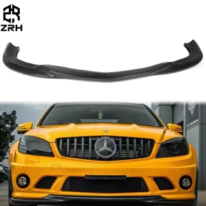 Lèvre avant en fibre de carbone style C63 <span class=keywords><strong>AMG</strong></span> pour <span class=keywords><strong>Mercedes</strong></span> <span class=keywords><strong>Benz</strong></span> Classe <span class=keywords><strong>C</strong></span> W204 C63 <span class=keywords><strong>AMG</strong></span> 2008-2011 (avant LCI) – Spoiler de pare-chocs avant - Product Image 1