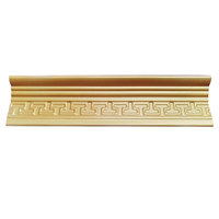 Molduras de Cornisa de Techo Doradas de Lujo |   Diseño de Decoración de Pared y Cornisa de Espuma Ligera