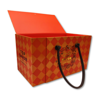 Boîte-cadeau de gâteau de lune de luxe de haute qualité 2cm d'épaisseur poignée fantaisie vacances Dessert brillant stratification éponge gaufrage rigide