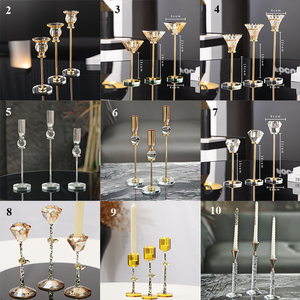 Antique tối giản Brass dài bắt nguồn giảm dần người giữ ngọn nến Stick Set Holders trang trí vàng chân nến chủ - Product Image 5