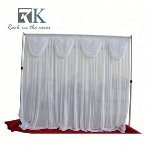 Wedding Pipe and Drape Kit Telescopic Backdrop Stand Adjustable Pipe and Drape Kit Wholesale Backdrop Stand for Sale - Product Image 1