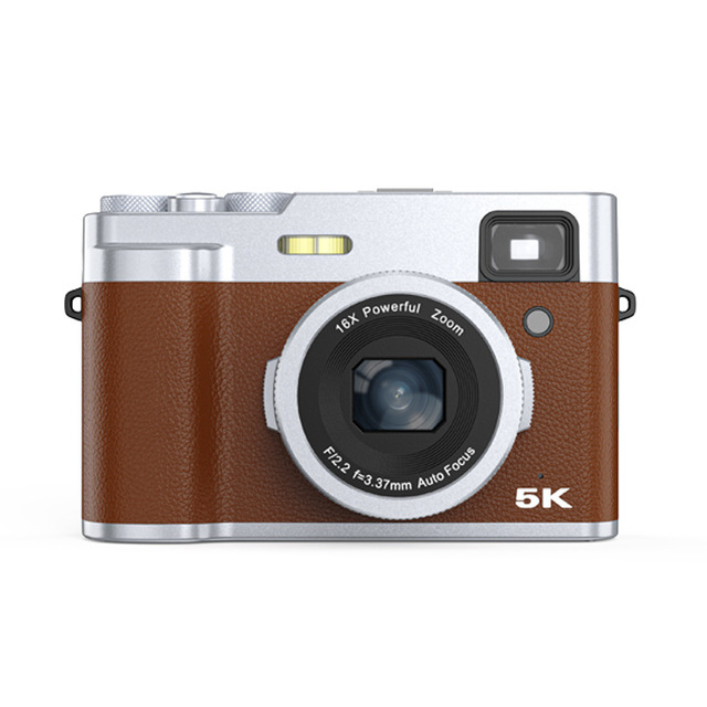 Professional Vintage Retro Digital Camera for Fashion 16X Digital Zoom 48MP 5K Video Vlogging with Auto Focus Dual Lens