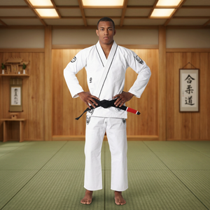 Kimono de Jiu-Jitsu Brésilien BJJ 100% Coton Extensible avec Logo sur le Devant - Product Image 3