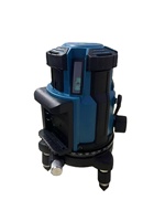Niveau laser industriel professionnel 4D 360° autonivelant rechargeable vert et bleu, 12 faisceaux, ligne croisée 4x360 pour la construction