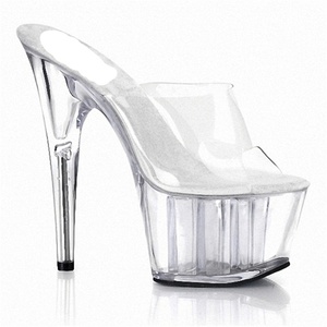 Scarpe da Sposa Estive da Donna con Tacco Alto 7-17CM, Trasparenti in Cristallo, Impermeabili, per Banchetti e Cerimonie - Product Image 5