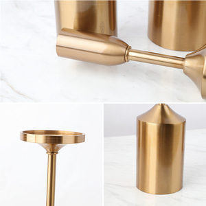 Navidad oro metal vela palo titulares decoración alto candelabros de oro centros de mesa <span class=keywords><strong>para</strong></span> bodas - Product Image 2