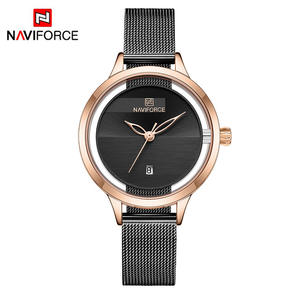 NAVIFORCE 5014 Luxury Brand Ladies Watch Fashion Elegant Women Quartz Calendar <span class=keywords><strong>orologio</strong></span> da polso impermeabile semplice <span class=keywords><strong>orologio</strong></span> <span class=keywords><strong>bracciale</strong></span> - Product Image 2