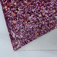 Nouveau Style couleurs mélangées couleur bonbon dentelle fluorescente grosses paillettes feuilles de tissu cuir PU pour arcs accessoires de cheveux