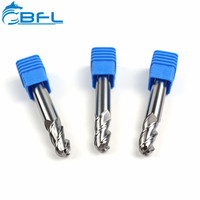 Fresa de carburo CNC BFL de 3 filos con punta esférica para aluminio