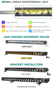 Barra de Luz LED ADT Pequeña de Una Sola Fila, Blanca y Amarilla, Doble Color, 200W, con Conector DT - Product Image 6