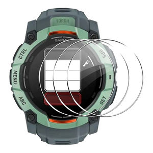 Aibangjia Film de protection d'écran en verre trempé pour la protection de la montre <span class=keywords><strong>Garmin</strong></span> <span class=keywords><strong>Instinct</strong></span> 3 E 2 <span class=keywords><strong>2S</strong></span> 2X Solar AMOLED - Product Image 1