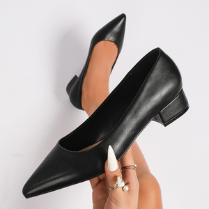New Style Women Boat Shoes <b>Pointed</b> <b>Toe</b> <b>Flat</b> Waterproof Breathable Anti-Slippery Comfort Slip on Black Custom Shoes - Product Image 4
