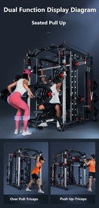 Rack à poulies multifonctionnel commercial, équipement d'entraînement à poids libre, grand rack à squats, cage volante, multigym, machine Smith, salle de sport - Product Image 6